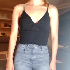 NWOT Black Crop Tank